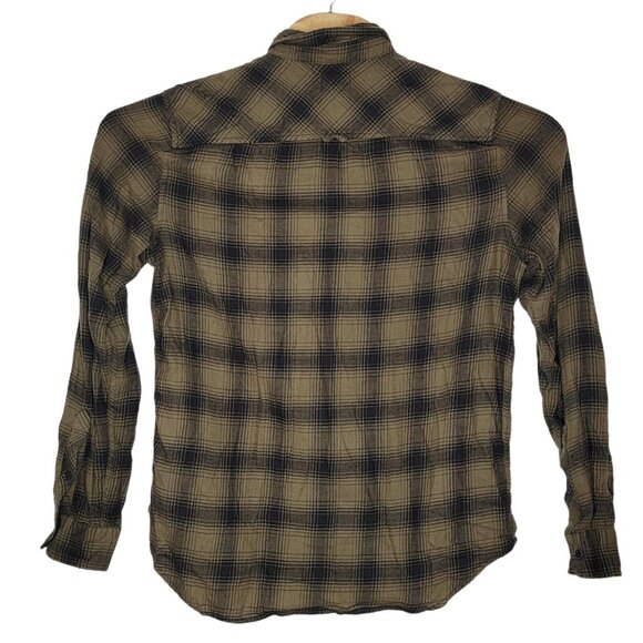 AG Adriano Goldschmied‎ Medium Green / Brown Plaid Button Down Men's Shirt M - Picture 2 of 5